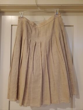 Apostrophe Perfect Condition Khaki Pleated Skirt A Line Skirt Sz 8